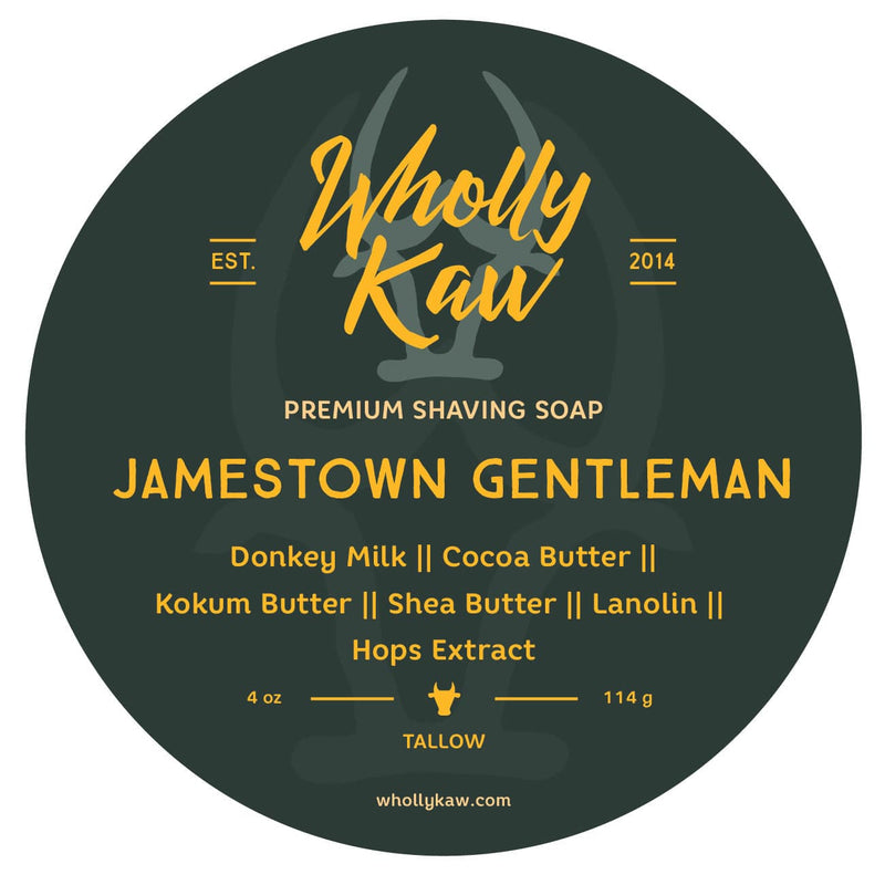 WhollyKaw Fulfillment Shave Soap Tallow WhollyKaw Jamestown Gentleman Shaving Soap
