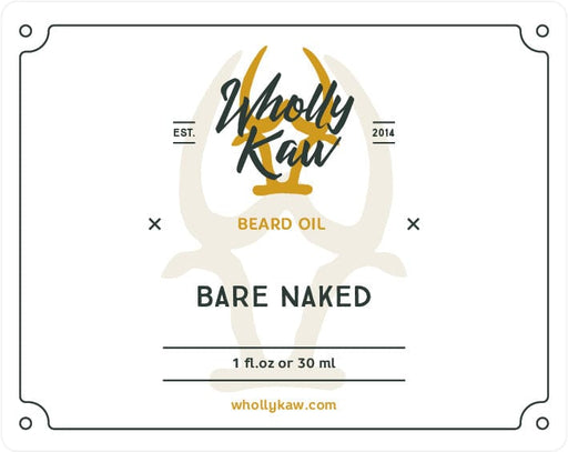WhollyKaw Men Bare Naked Beard Oil