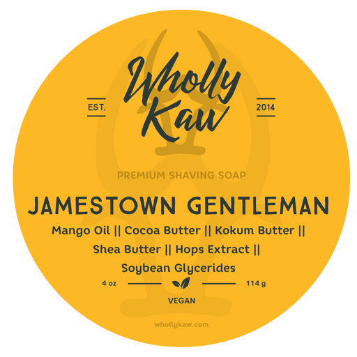 WhollyKaw Men Vegan Jamestown Gentleman Shaving Soap