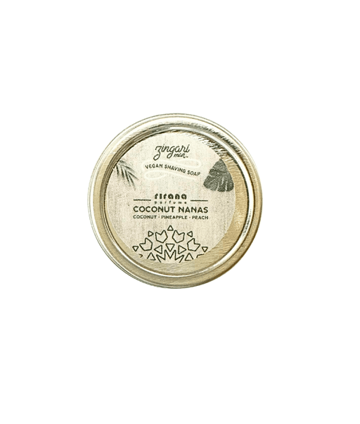 Zingari Man Shave soap 1/3 oz. sample Coconut Nanas Vegan Shave Soap